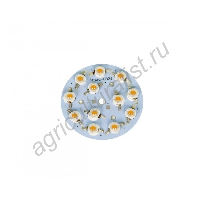 LED фитосборка круглая на 3-ваттных светодиодах общей мощностью 36Вт